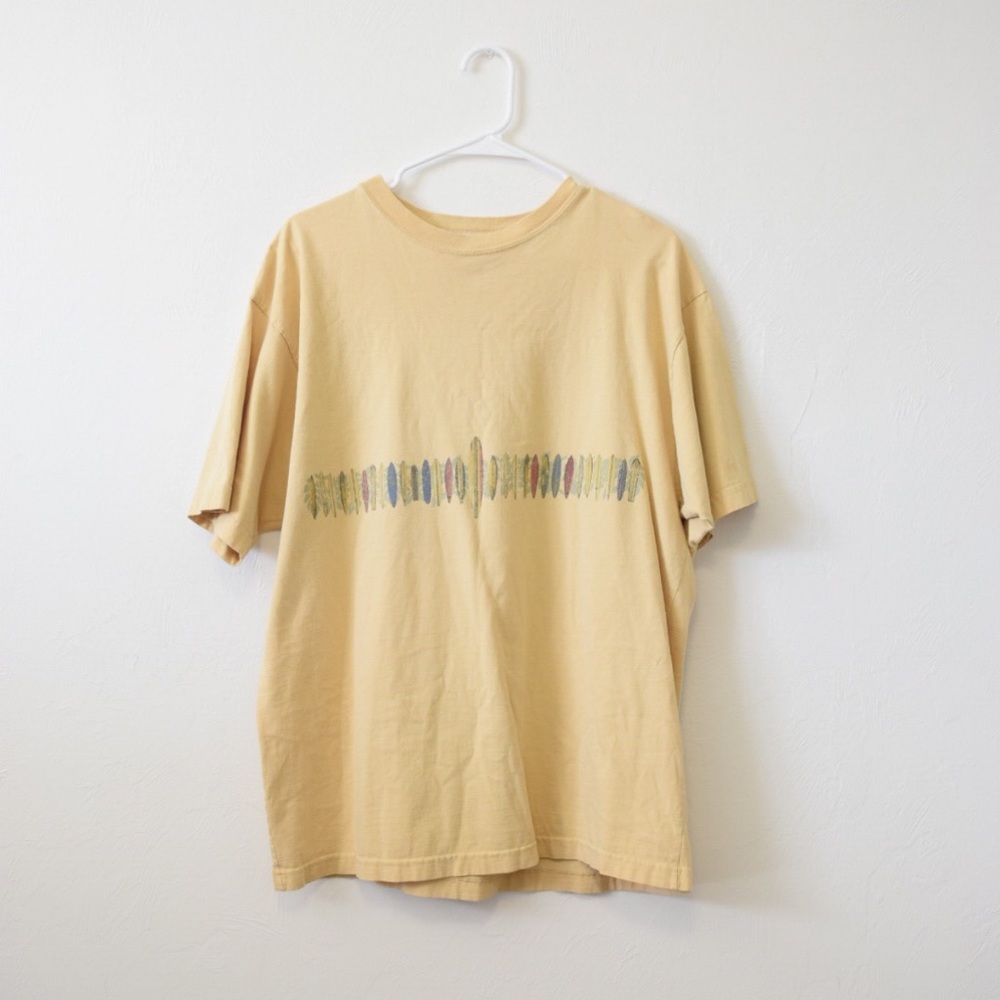 MENS YELLOW SURFBOARD SHIRT
